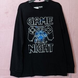 Fifth Sun Black Game Over Video Gamer Long Sleeve Tee size XL